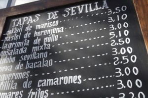 Spanish Menu